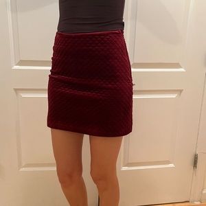 & Other Stories Velour mini skirt - Burgundy